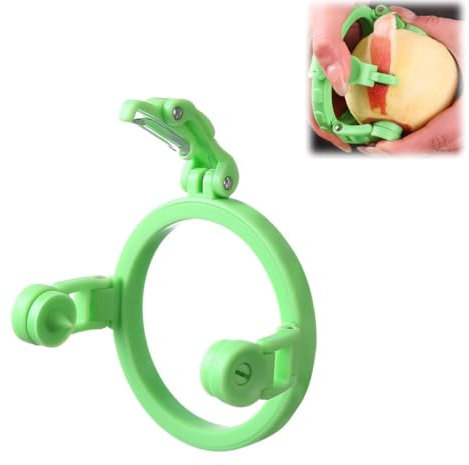 DHliIQQ Éplucheur de pommes, fruits et poires - Outil manuel rotatif pour kiwis, pêches, oignons, légumes, fruits - Ne blesse pas vos mains