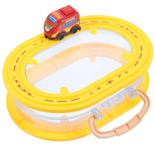 NOLITOY Caja de Almacenamiento Transparente para Coche de Cuerda de Plástico, Organizador Multifunción Gran Capacidad para Juguetes y Accesorios, Estuche Portátil para Juego de Simulación