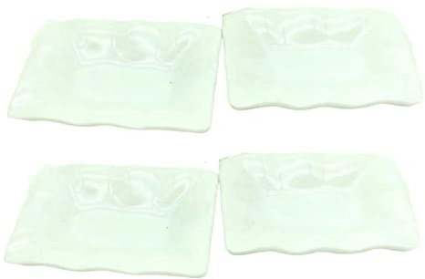 RCULWPLP 4 Piezas Platos de Muñeca Vajilla Cerámica Miniatura Cocina Decoración Adecuado para Regalar Decorar Casas de Muñecas