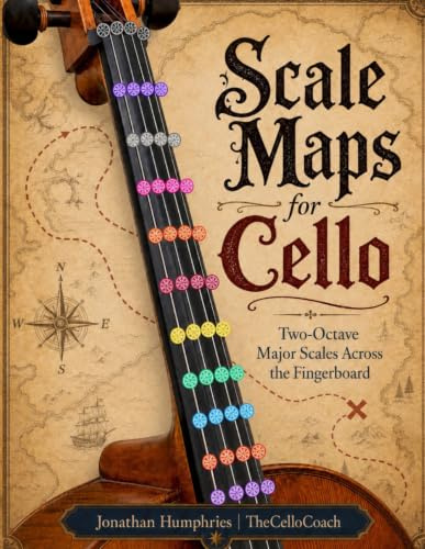 Scale Maps for Cello: Two Octave Major Scales Across the Fingerboard