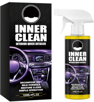 Rengörare för cockpit för bilägare, 120 ml/4 fl oz-flaska i en enda förpackning för instrumentbräda, konsol och interiör vård användning daglig konsol torka förare detaljeringslåda förvaring flaska