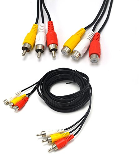 Padarsey 3 m 3RCA maschio a femmina audio composito prolunga cavo video DVD