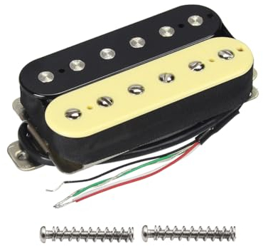 FLEOR E-Gitarren-Humbucker-Tonabnehmer Bridge Alnik 5 Tonabnehmer (Creme + Schwarz)