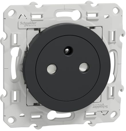 Schneider Electric - Odace - prise de courant 2P+T affleurante - anthracite - connexion rapide - S540052