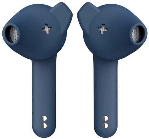 Defunc True Wireless Earbuds True Basic IPX4 vattentäta In-Ear hörlurar 5.0 Bluetooth Stereo Hörlurar Inbyggd mikrofon, Automatisk enstegs parning, lång speltid och laddningsfodral (blå)