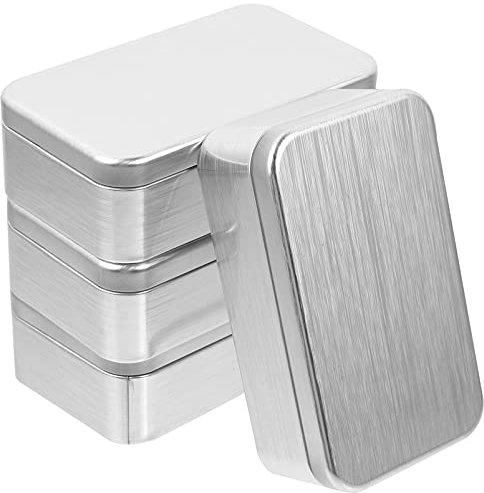 4 Stück Geschenkverpackung Eisenkiste Bulk-Schokoladenbonbons kleine Metalldosen box Süßigkeiten Hochzeitsdekoration Weißblechdosen Weißblech Dose artikuliert kann