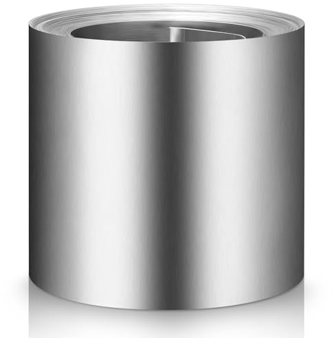 Hicarer 4'' x 50' Galvanized Flashing Roll 0.01 Inch/ 0.2 mm Thickness for Roof and Garden Prevents Metal Roofing Stains Roof Strip for Moss Prevention Home Panel Measurements General Purpose