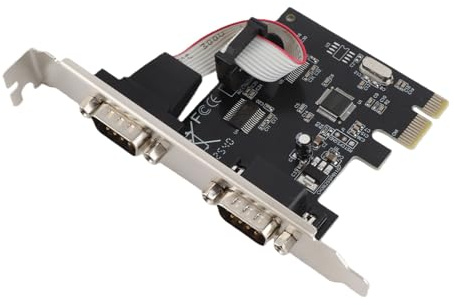 2 Port PCI Express RS 232 DB9 Serielle Portkarte, PCIE Serielle Erweiterungskarte mit ASIX AX99100 Chip für für Linux, PCIE X1 Serielle Host Controllerkarte für Desktop