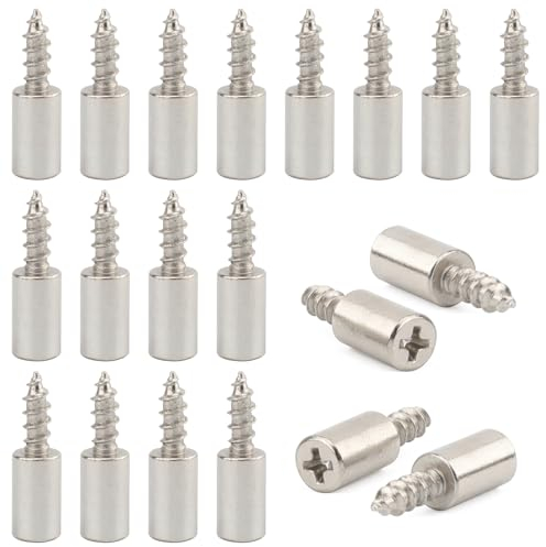 20 supporti per scaffali, viti autofilettanti, per scaffali, armadi, tavoli, armadietti