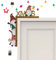 KASESSS Decorazione Porta Natale Legno, Decorazioni Natalizie, Natale Decorazioni Casa per il Telaio Della Porta con Adesivo Rotondo, Addobbi Natalizi Simpatica Statuetta di Nano per Porte, Finestre