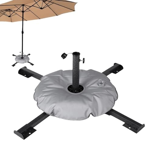 Robust parasollstativ – marknadsparaplystativ, parasollbas | hopfällbart parasollstativ med vikter, hållbara campingparasolldelar för trädgård, uteplats, terrass