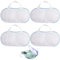 Hshenjhu 4 Piezas Bolsa Lavadora Ropa Interior, Sujetador Bolsa De Lavandería con Cremallera, Reutilizables Bolsa Ropa Lavadora, para Ropa Interior, Sujetadores, Calcetines