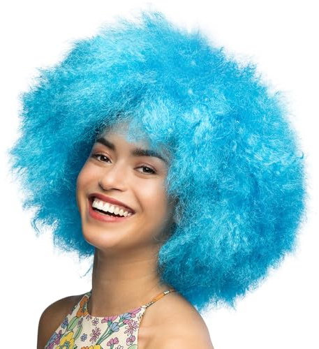 Boland - Neon Perücke für Erwachsene, Frisur aus Kunsthaar für Mottoparty oder Karneval, Zubehör für Faschingskostüme