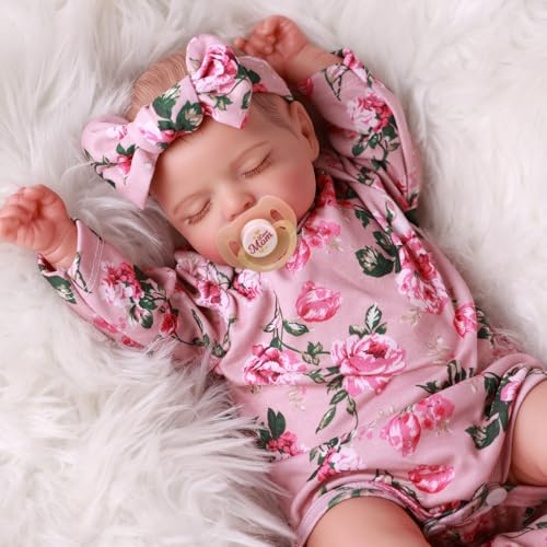 BABESIDE Lifelike Reborn-Baby Dolls 20 Inch Sleeping Realistic Newborn Babies Doll Soft Cloth Body Real Life Girl with Accessories Gifts for Kids Age 3 + & Collection