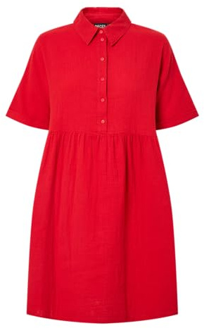 PIECES Dress Wide Pcsastina SS T-Shirt Robe Large WVN Msa BC Femme