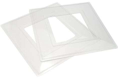kenable Light Switch Finger Plate Surround Clear Transparent Single Gang Wall Protector 144x144mm 2 Pack