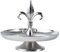 Etagere Lilie Dekoteller Dekoschale Schale - Tischdeko Servierplatte Groß aus Metall Aluminium - Silber Deko Luxus - Tischdeko Hochzeit - Dekoration für Wohnzimmer, Esszimmer oder Küche - 30 cm