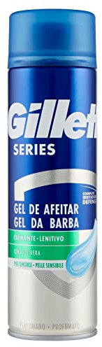 Gillette Gel da Barba Series, Rinfresca e Lenisca, con Aloe Vera Idrata e Protegge la Pelle dalle Lamette per Una Rasatura Scorrevole, 1 Confezione da 200ml