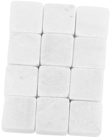 Alipis 12pezzi Pietre Raffreddanti Riutilizzabili Per Bevande Da Marmo Per Whisky e Vino Per Mantenere Gusto Senza Diluzione Per Amanti Dei Spiritosi e Regali Di Compleanno