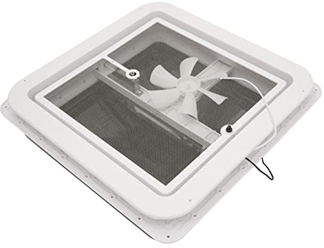 FortyFor Ventilatore da tetto trasparente, 42 x 42 cm, con guarnizione e viti, impermeabile, per tettuccio camper o camper
