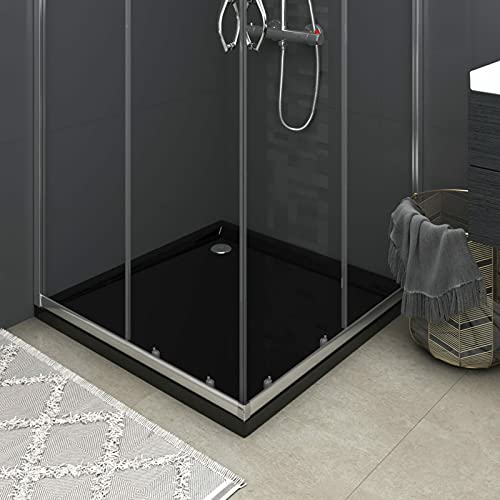 ARKEM Plato de Ducha Cuadrado de ABS Negro 80x80 cm Mamparas De Ducha Plato Duchas