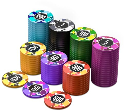HEITOK Casino Pokerset mit Bezeichnungen 100-teilig mit Pokerkoffer & Profi Gewichtschips Wasserdicht Classics Poker Kit Casino Spiel
