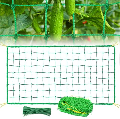 Red Trepadora de Plantas 5m x 2m, Red Enredadera Malla, Red de Jardin para Plantas Trepadoras, Red de Guisantes para Jardín, Red de Enrejado Jardin, Red para Plantas Trepadoras de Nylon