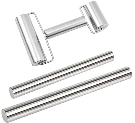 1 Rouleau À Pâtisserie À Double Extrémité Et 2 Rouleaux À Pâtisserie Droits, Rouleaux À Pâtisserie En Acier Inoxydable, Outils De Cuisson, Outil De Rouleau À Pâtisserie Multifonctionnel