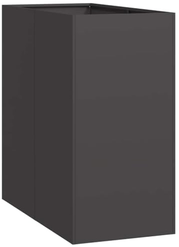 vidaXL Pflanzkübel Schwarz 40x80x80 cm Stahl, Pflanzschale, Garten-Garten-Pflanzkübel, Outdoor-Pflanzgefäß, Hochbeet, Pflanzgefäß, Blumenkasten