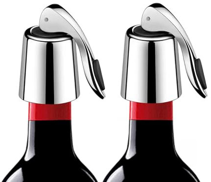 ChaneeHann Tappi Bottiglie Vino Tappo Vino 2 Pezzi - Ermetico e Portatile