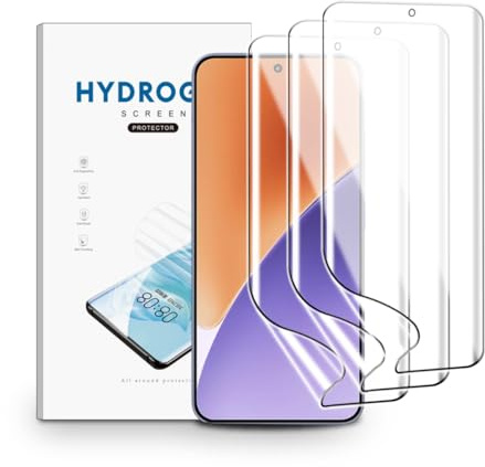 nvskvd Film Hydrogel pour Xiaomi 15, 3 Pièces TPU Film Protection Écran HD Clair Doux Transparent Film de Protection d'écran