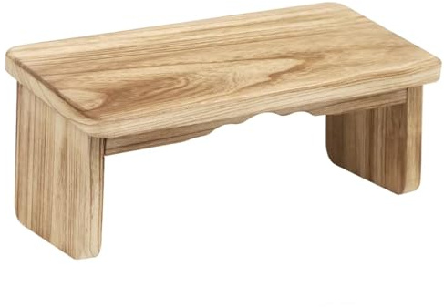 Nordreach Wooden Yoga Meditation Bench Foldable Ergonomic Meditation Stool Chair with Cushion Floor Sitting Kneeling Stool for Yoga, Sitting, Meditation & Prayer