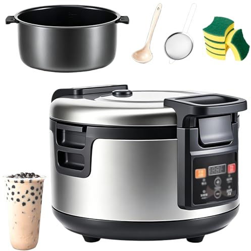 Máquina de 5l-16l Olla de Perlas Totalmente Automática con Panel Táctil Inteligente y Ajuste de Temperatura y Temporizador Sonda de Temperatura Máquina Comercial de Té de Leche Bubble 16L