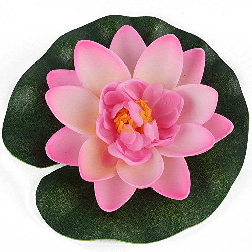 Verlike - Giglio artificiale galleggiante con fiore di loto per casa, cortile, laghetto