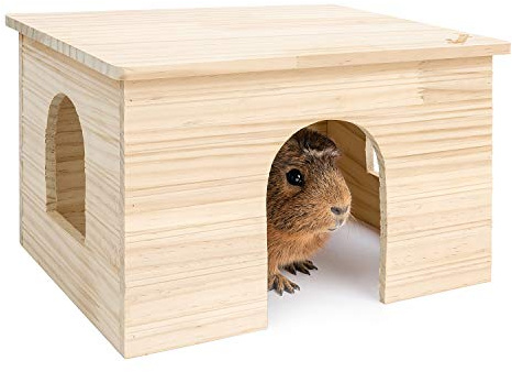 Niteangel Wood House with Window, Chinchilla and Guinea Pigs Hut Hideout