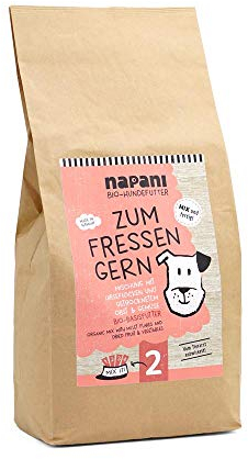 napani Zum Fressen Gern - Bio-Basisfutter für Hunde mit Hirseflocken, Karotten, Birnen, Spinat & Kokos, glutenfrei & ohne Zusatzstoffe, 1 x 3kg