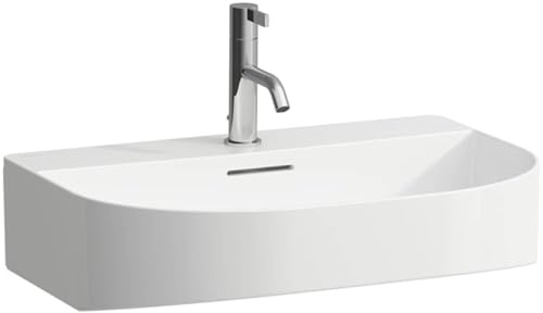 Laufen Sonar lavabo sottopiano, 1 foro per rubinetto, con sfioratore, 600x420 mm, H810342, Colorazione: Bianco opaco