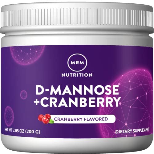 MRM Nutrition D-Mannose + Cranberry Powder - Urinary Tract & Bladder Health Support for Women and Men, Low-Sugar, Gluten-Free, Vegan Supplement, Cranberry Flavored - 40 Servings