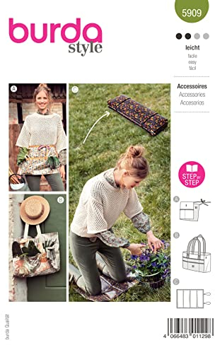 burdastyle Schnittmuster 5909 | Praktische Accessoires für Gartenarbeit zum selber | Nählevel: leicht