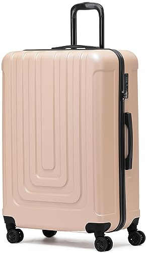 Flight Knight Premium Lightweight Suitcase - Built-in TSA Lock - 8 Spinner Wheels - ABS Hard Shell Check in Highly Durable Luggage - Large - 76.5x52x30cm