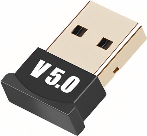 USB Bluetooth 5.0 Plug and Play Adapter for PC Laptop's, Wireless Dongle, Higher Data Transfer Rate, Connect Multiple Devices at a Time, Connect Speaker Mouse Keyboard and more Devices.