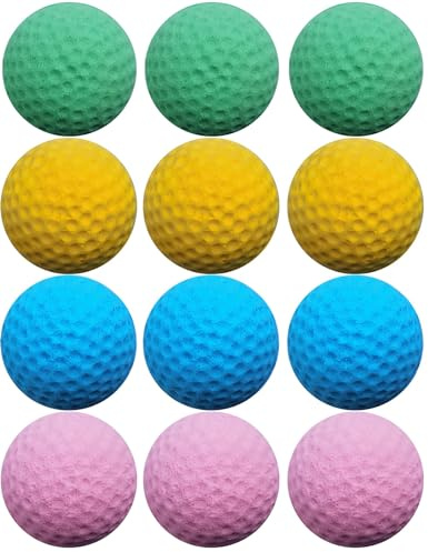 GINFH Cat Golf Balls for Indoor Kitten Toys - Interactive Sponge Foam Soccer Balls (Mixed)