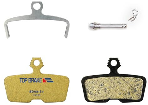 Top Brake Pastiglie Freno per Bici Elettrica a Disco compatibili con SRAM AVID Code R, RE, RSC/Guide RE/G2 RE/DB8| E-Bike, E-MTB, Parcheggio Bici | Mescola per bici elettrica, oro (PIN incluso)
