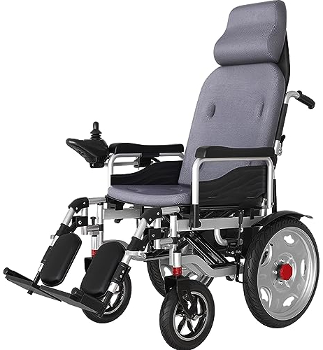 Elektrischer Rollstuhl für Erwachsene mit 180°-Liegefunktion, tragbarer 500-W-Elektrorollstuhl, Elektrorollstuhl mit hoher Rückenlehne und 360°-Joystick, geeignet für Erwachsene und ältere Menschen
