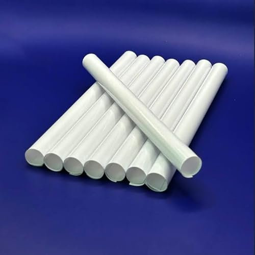 8 White Radiator Pipe Covers - Snap On Plastic Sleeves 19.5cm Long, Pack of 8 White Customizable Radiator Pipe Sleeves