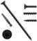 Dayalo 50 viti per legno Torx, 4,8 x 63 mm, viti per truciolato, viti per legno nero, viti per costruzione in legno, viti a testa svasata per legno, vite universale, filettatura parziale, con punta