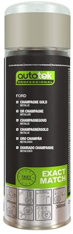 Autotek Professional Exact Match Car Spray Paint - Ford Champagne Gold Aerosol Spray 300ml
