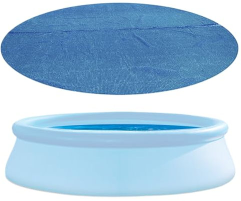 Bache Solaire Piscine Ronde, 160cm Bache a Bulle Piscine Ronde, Couverture de Chauffe-Piscinen Solaire, Anti-Pluie Anti-poussière Protection UV