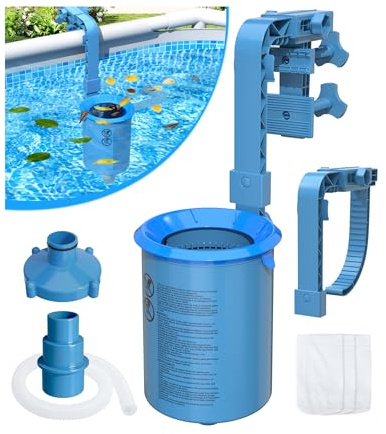 LanOcean Skimmer Piscina Fuori Terra, Set Skimmer di Superficie Piscine Regolabile in Altezza, Parete Skimmer per Piscina con Cesto Filtrante Estraibile per Piscine Fuori Terra e Piscine Gonfiabili