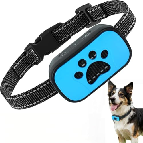 Anti Bark Collar for Dogs(Blue) Adjustable Vibration & Beep Modes